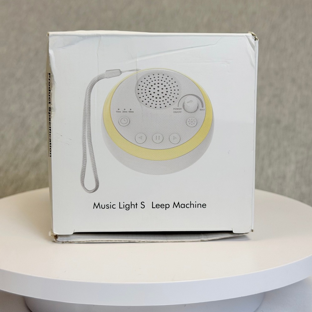 Portable White Noise Machine Sleep Sound Soother LED Night Light Timer USB-C